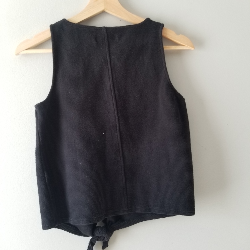 Madewell Texture And Thread Black Button Front Ta… - image 8